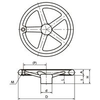 鍋屋バイテック(NBK) 朝顔ハンドル D-150 1個（直送品）