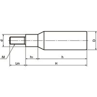 鍋屋バイテック(NBK) ストレート固定グリップ HS-5 1個（直送品）