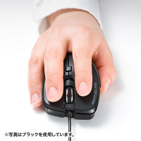 サンワサプライ　有線マウス　シルバー　Mサイズ　ブルーLED方式/5ボタン/エルゴノミクスデザイン/カウント切替ボタン付　MA-S1S　1個　（直送品）