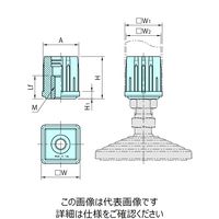 イマオコーポレーション（IMAO） NDQ 角パイプ用ジョイント NDQ30×1.5-M10 NDQ30X1.5-M10 1セット（6個）（直送品）