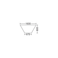 オカムラ Feathery（フェズリー） フラップテーブル 台形 ネオウッドミディアム 幅1600×奥行800×高さ720mm 1台（直送品）