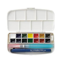 呉竹 水彩セット水彩スケッチ用品 フィス透明 KG301ー1 1個