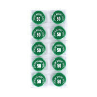 ミツヤ　カラーマグネット　緑　50mm　MR-50-GR　1パック（10個入）　（直送品）