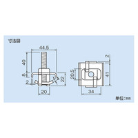 因幡電機産業 クロスアタッチメント SCX(配管支持金具) SCXー1 1セット(200個)（直送品）