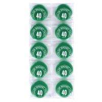 ミツヤ　カラーマグネット　ＭＲー４０　緑　４０ｍｍ　3パック(30個入)　（直送品）