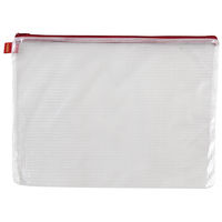 セキセイ　メッシュケース　ＡＺー７５Ｅ　Ａ４　レッド　3枚