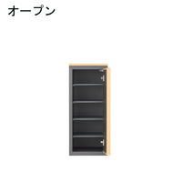 白井産業 ポルターレエントランス サイズオーダーシューズラック ロータイプ 幅400×奥行371×高さ951mm ナチュラル（直送品）