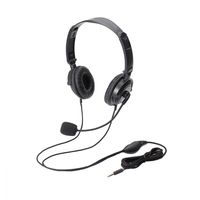 エレコム　ヘッドセット（4極両耳折りたたみオーバーヘッド）/マイク搭載/HS-HP20TBK　（直送品）