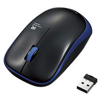 ワイヤレスマウス 無線 2.4GHz 3ボタン IRマウス 省電力 ENELO ブルー M-IR07DRBU エレコム 1個（直送品）