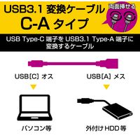 エレコム USB TypeーC変換 ケーブル ブラック USB3-AFCM01BK 1個（直送品）