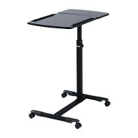 サンワサプライ　ノートパソコンデスク（黒）　幅700×奥行450×高さ700・760・820・880mm　NPC-10BK　（直送品）