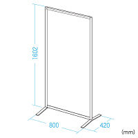 【在庫限り処分品】 サンワサプライ　パーティション（クロスタイプ）　SPT-0816CLTGY　（直送品）