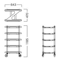 河淳　コンテナカート　CZ6040　5P　WAH946　（直送品）