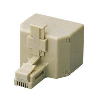 エレコム モジュラ2分配アダプタ(ベージュ) AD-MJTBE 1個