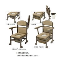 ウチヱ ポータブルトイレ たため~る 肘跳ね上げ 二重バケツ仕様 8050 1台 24-4031-00（直送品）