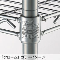 【サイズ＆カラー・オーダーシステム】ホームエレクター　オーダーシェルフ（棚板）　クローム　幅1250x奥行525mm　1枚　（直送品）