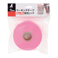 シンワ測定 マーキングテープ 30mm×100m 蛍光ピンク 73865 1セット(10個:1個×10)