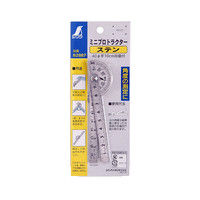 プロトラクター　ミニ　ステン　φ40　竿目盛10cm　62987　1セット（10個）　シンワ測定　（直送品）