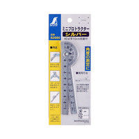 プロトラクター　ミニ　シルバー　φ40　竿目盛10cm　62995　1セット（10個）　シンワ測定　（直送品）