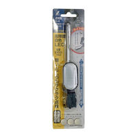 点検鏡　D-4　楕円型　25×50mm　ライト付　74158　1セット（5個）　シンワ測定　（直送品）