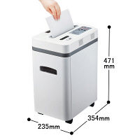 A4  マイクロクロスカットシュレッダー(16L/最大6枚細断) PSD-AA6212 サンワサプライ（サンワダイレクト）（直送品）