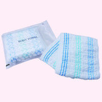 ボディタオル ブルーストライプ　1箱（600個入） BT-38（直送品）