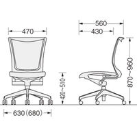 ライオン事務器 ブリーザチェア StandardBlack 座クッション/アルミ脚タイプ グリーン 1脚（直送品）