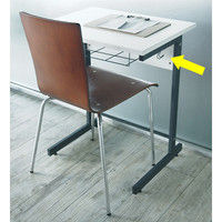 【車上渡し】アールエフヤマカワ 研修用デスク L字脚スモール ホワイト 幅600x奥行450x高さ700mm 1台（直送品）