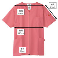 フォーク スクラブ ミリーピンク L 7033SC-3 1枚　スクラブ