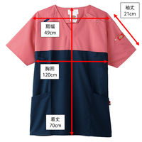 フォーク スクラブ ミリーピンク×シールズ L 7040SC-13 1枚　スクラブ