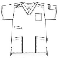 フォーク スクラブ シャーマングリーン 4L 7045SC-18-4L 1枚　スクラブ（直送品）