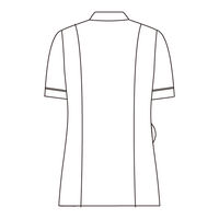 住商モンブラン ナースジャケット 医療白衣 レディス 半袖 白/ネイビー M 73-2218（直送品）