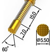 【コンタクトプローブ】テスプロ　OSPHシリーズ　OSPH-5-E　1ロット (2本)（直送品）