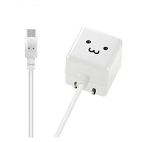 AC充電器 1A出力 ケーブル一体 microB 1.5m ホワイトフェイス MPA-ACMAC155WF エレコム 1個（直送品）