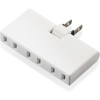トリプルタップ アンダータップ 電源タップ コンセント 2ピン 薄型 3個口 分配 白 T-TR05-2300WH エレコム 1個（直送品）