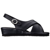 ファーストレイト クロスサンダル ブラック（黒） L（23.5～24.0cm） FR-414 ナースサンダル 1足（わけあり品）