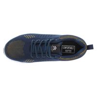 おたふく手袋 ニットワークシューズ　ネイビー×イエロー JW-395　24.5cm　紺×黄 1足（直送品）