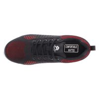 おたふく手袋 ニットワークシューズ　ブラック×レッド JW-395　27.0cm　黒×赤 1足（直送品）