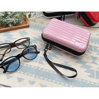 ウィキャン ミニスーツケース型ポーチ ピンク WJ-9049 1個（直送品）