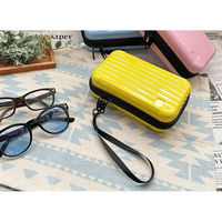 ウィキャン ミニスーツケース型ポーチ イエロー WJ-9051 1個（直送品）