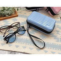 ウィキャン ミニスーツケース型ポーチ ブルー WJ-9050 1個（直送品）