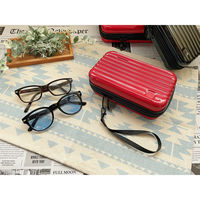ウィキャン ミニスーツケース型ポーチ レッド WJ-9052 1個（直送品）