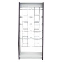 【車上渡し】アール・エフ・ヤマカワ 木製カタログスタンドII ダブル ダーク×ホワイト SHKS2-002D 1台（直送品）