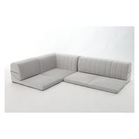 セルタン カバーリング仕様 コーナーソファー3点セット ベロア生地 グレー A573b-722GRY 1台（直送品）