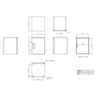 戸建住宅向け宅配ボックス　DIY設置タイプ 奥行500mm シルバー KDP6045-50DS 1台 河村電器（直送品）