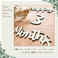 【regalo】 ウッドマンスリーレターバナー 【ナチュラル】 木製バナー 記念写真 WMLB-SW-NA 1セット（直送品）