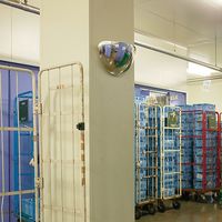 室内用　壁掛け アクリルミラー　ラミ　W480×H247×D160 L-5 1台 コミー（直送品）