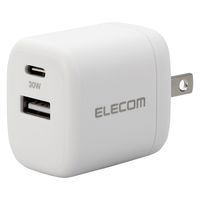 USB充電器 タイプC PD 30W USB-C USB-A 各1ポート 小型 軽量 ホワイト EC-AC14WH エレコム 1個