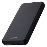 モバイルバッテリー 大容量 薄型 USB-C×1 USB-A×1 最大 15W 10000mAh EC-C05BK エレコム 1個（直送品）