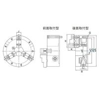 ファーステック 3爪生硬兼用スクロールチャック FT-SK25F 1台（直送品）